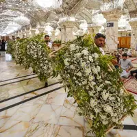 آماده سازی حرم امیرالمومنین(ع) به مناسبت درپیش بودن عید غدیر