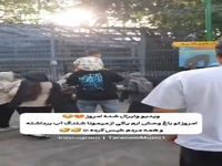 میمون باغ وحش با شلنگ آب مردم را خیس کرد