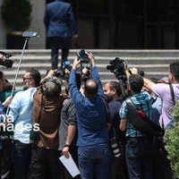 عکس/ اعضای هیأت دولت در جمع خبرنگاران 