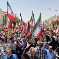 عکس/ راهپیمایی مردمی علیه تهاجم رژیم صهیونیستی به ایران در یزد