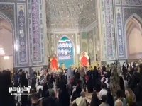 فریاد مرگ ‌بر اسرائیل در حرم امام رضا(ع)