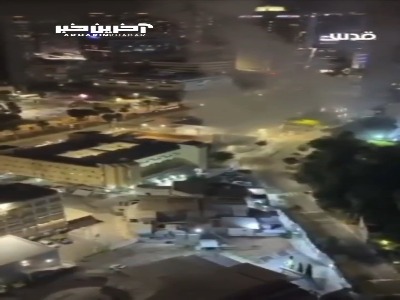 اصابت موشک بالستیک ایران به یک هدف نظامی بین برج‌های تل‌آویو