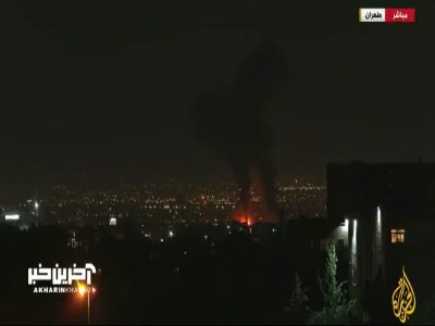 تصاویر برخورد دو پرتابه به تهران