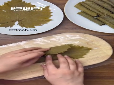 آموزش راهکاری ساده برای پیچیدن دلمه برگ