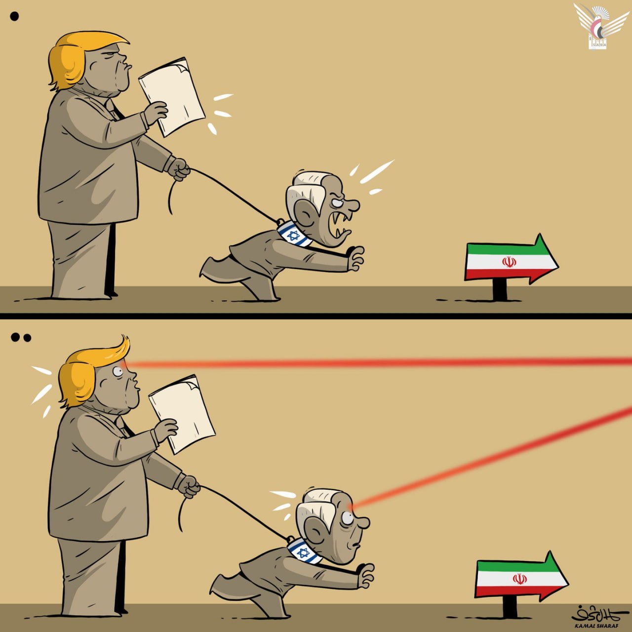 کاریکاتور/ تصاویر کاریکاتوریست یمنی درباره حمله موشکی ایران