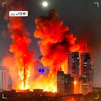 عکس/  تل‌آویو در میان آتش