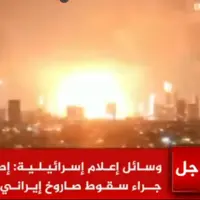 لحظه اصابت موشک ایران در تل آویو از لنز دوربین مداربسته (ساعت 01:44 شنبه به وقت ایران)