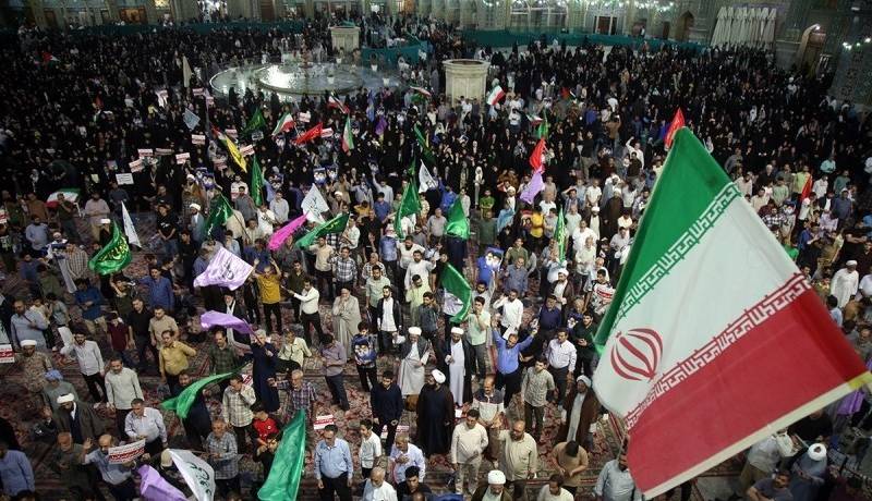 اجتماع مردم اهواز با شعار ایران ذوالفقار علی(ع)