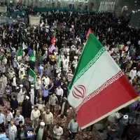 اجتماع مردم اهواز با شعار ایران ذوالفقار علی(ع)