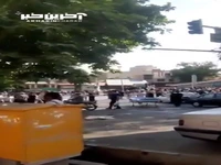 ترکیدگی لوله آب در میدان قدس تهران بر اثر انفجار 