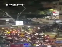 فریاد «ایران ایران» مردم بیروت پس از حملات موشکی به حیفا 