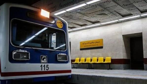 تعطیلی خط منتهی متروی تهران به فرودگاه مهرآباد