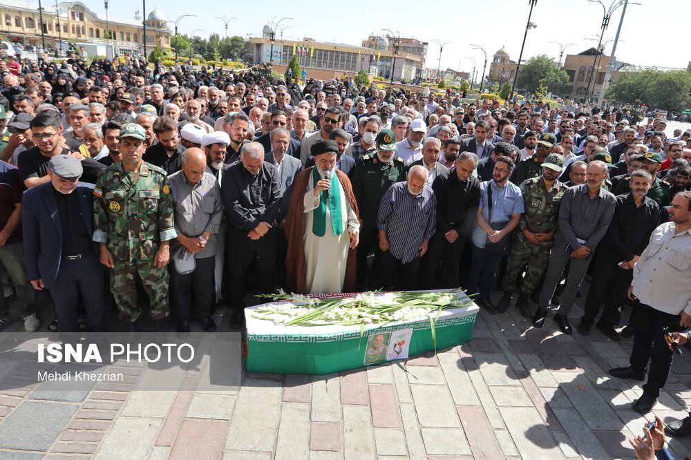 تشییع پیکر شهید سایت راداری سوباشی در همدان
