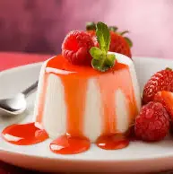 دسر انار و پاناکوتای توت فرنگی