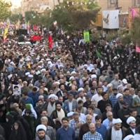 تشییع پیکر مطهر ۸ شهید حملات تجاوزکارانه رژیم صهیونیستی به قم