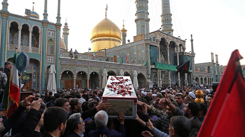تشییع پیکر مطهر ۸ شهید حمله رژیم صهیونیستی در قم