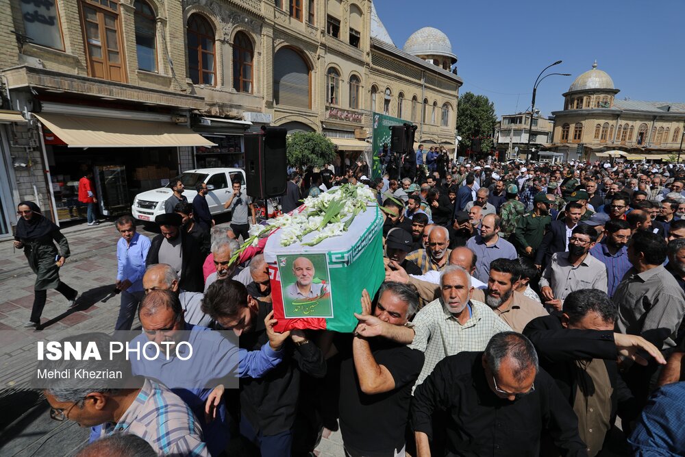تشییع پیکر شهید سایت راداری سوباشی در همدان