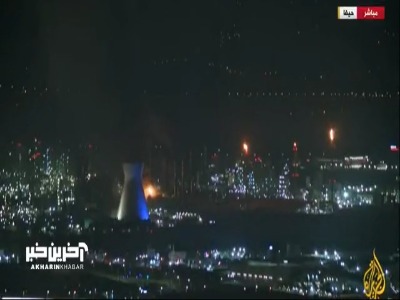 تصاویر الجزیره از آتش‌سوزی در نیروگاه برق حیفا پس از حمله موشکی ایران