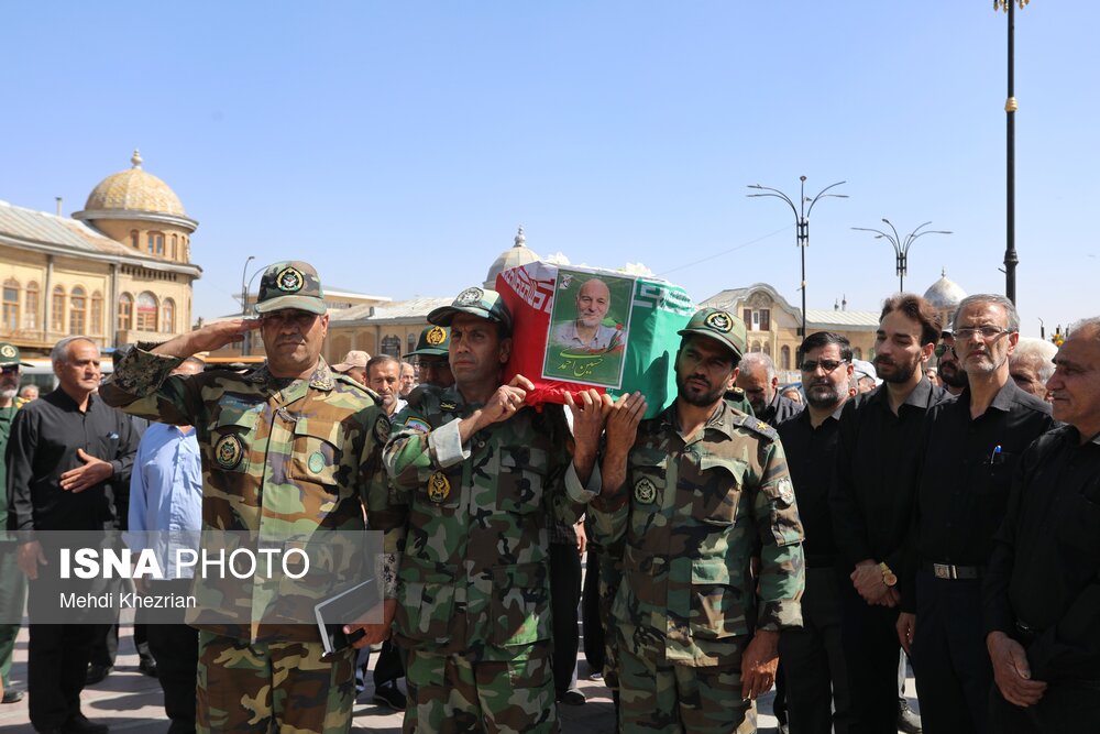 تشییع پیکر شهید سایت راداری سوباشی در همدان