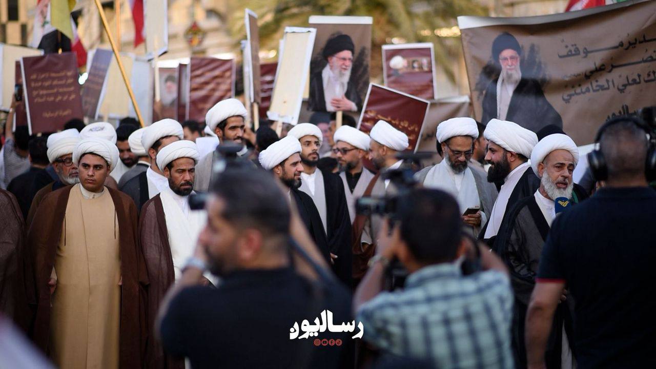 تظاهرات امروز عراقی‌ها در کاظمین در حمایت ایران در مقابل حملات رژیم صهیونیستی