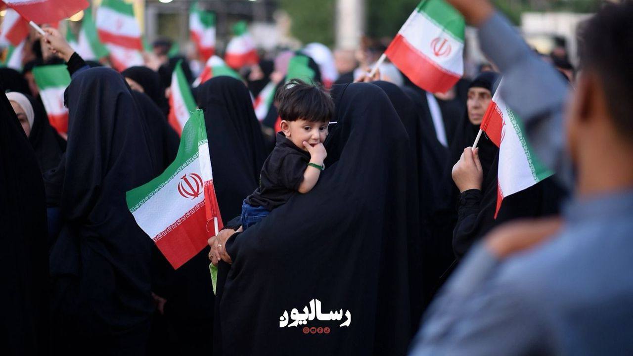 تظاهرات امروز عراقی‌ها در کاظمین در حمایت ایران در مقابل حملات رژیم صهیونیستی