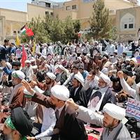 خروش طلاب انقلابی در فیضیه؛ صدای شکستن استخوان صهیونیسم به گوش می‌رسد