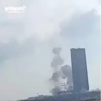 اصابت موشک ایران به ساختمان موساد