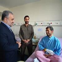 عیادت فرماندار قم از مجروحان تجاوز هوایی رژیم صهیونیستی