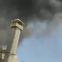 دود سیاه آتش زدن لاستیک در شیراز