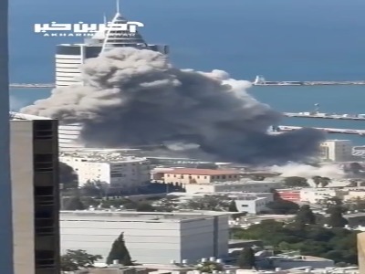 فیلم جدید از لحظه برخورد موشک به حیفا