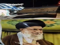 عراقی‌ها ماشین‌های خود را به پرچم ایران و تصویر رهبری مزین کردند