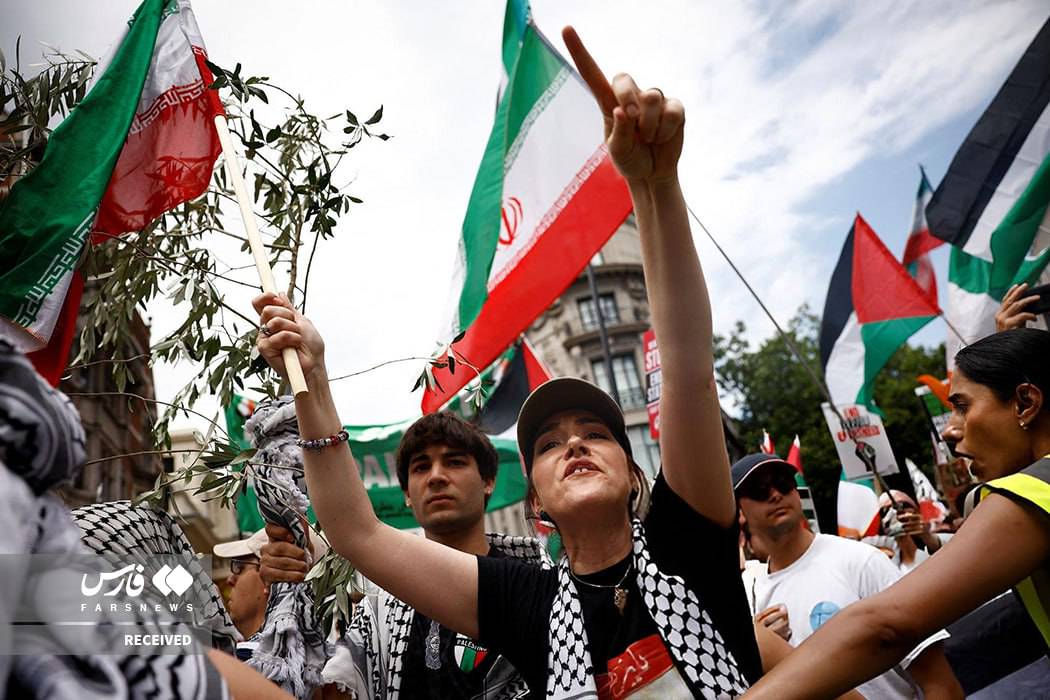 عکس/ راهپیمایی ضدصهیونیستی و حمایت از ایران در لندن