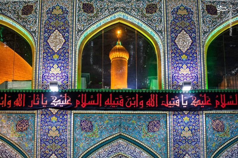 عکس/ سیاه‌پوش کردن حرم امام حسین(ع) به مناسبت ماه محرم