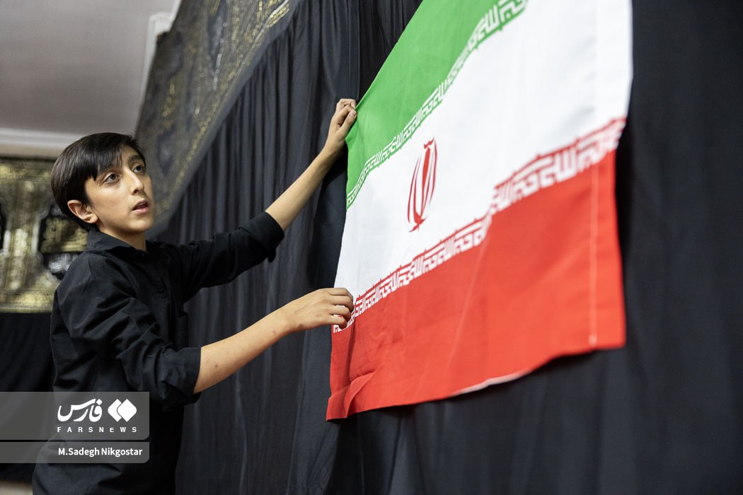  مسجد باغ فیض سیاهپوش عزای حسین(ع) شد