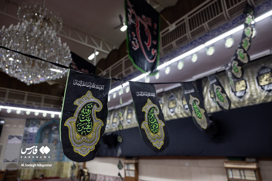  مسجد باغ فیض سیاهپوش عزای حسین(ع) شد