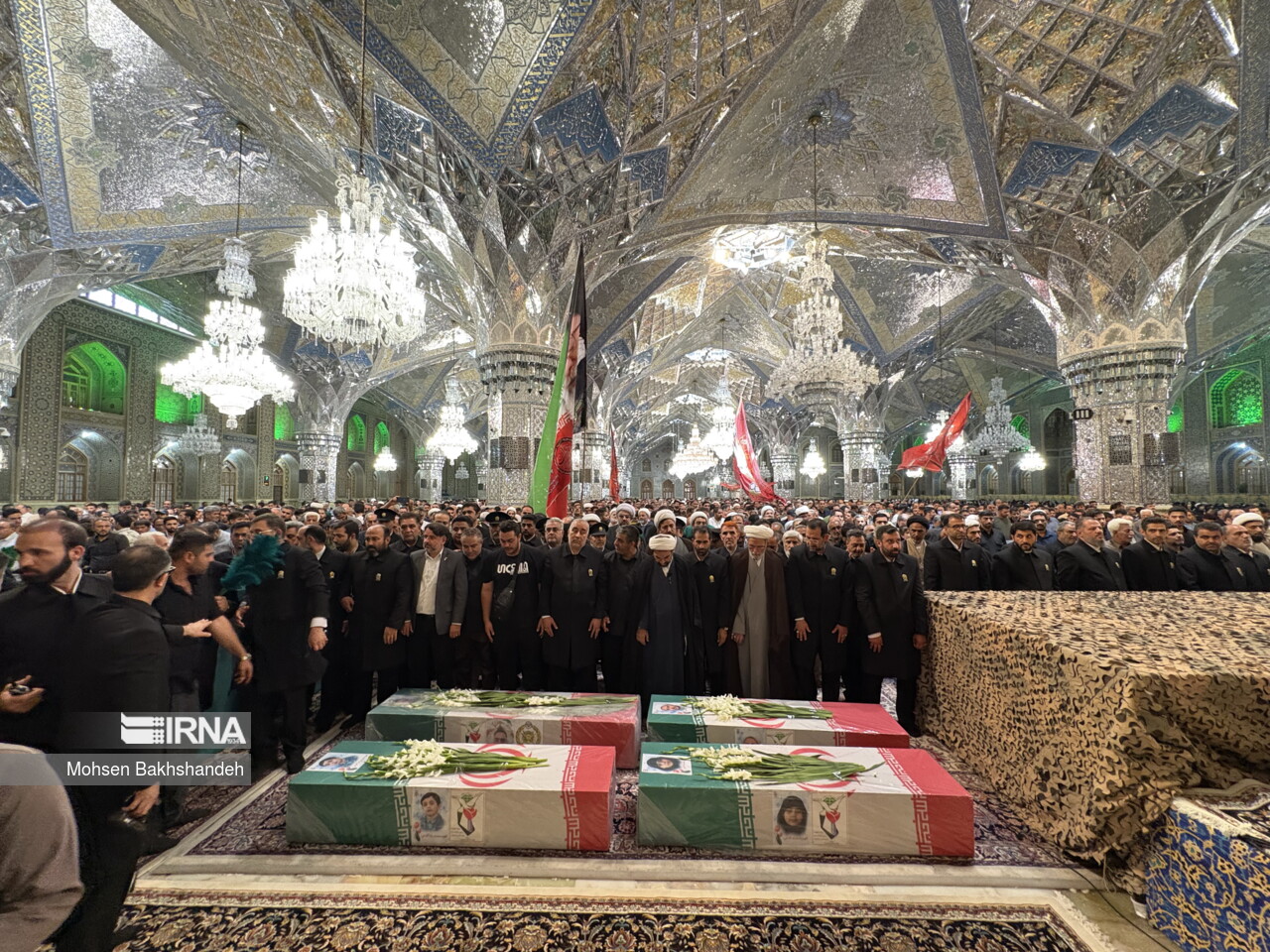 چهار شهید خراسانی حملات رژیم صهیونیستی در مشهد تشییع و خاکسپاری شدند