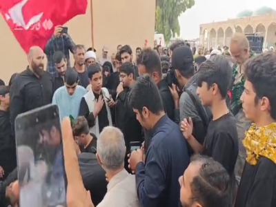 مداحی فرزند پاسدار شهید میثم سلگی در تشییع پیکر بابا