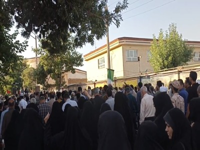 تشییع پیکر سه شهید حمله اسرائیل در بهار