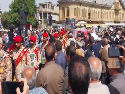وداع با پیکرهای مطهر مدافعان وطن در همدان