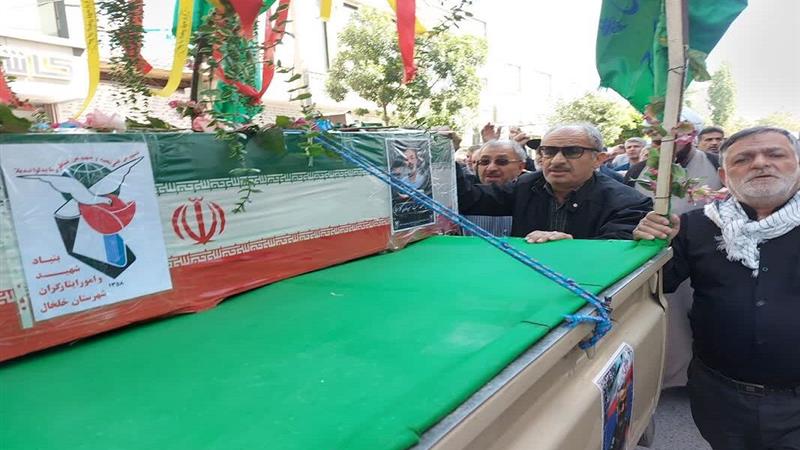 پیکر پاک شهید امنیت در خلخال تشییع شد