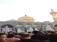تصاویری از آیین تعویض پرچم حرم مطهر رضوی 