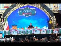 وداع با پیکر مطهر شهدا در حرم رضوی