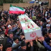 تشییع پیکر شهید مدافع وطن حامد ربانی در شهرستان‌مرزی رازوجرگلان
