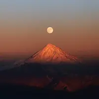 قله زیبای دماوند ساعتی قبل 