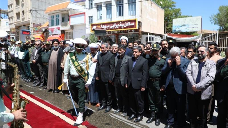 پیکر پاک شهید وطن در شهرستان نیر تشییع شد