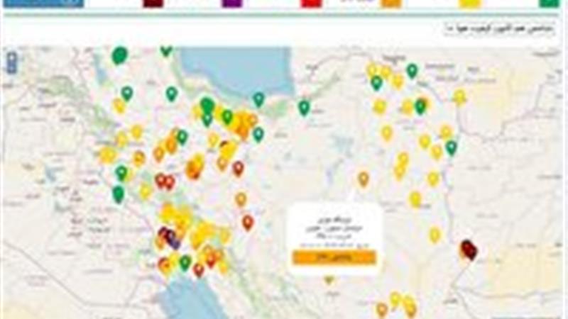 هوای شهرستان طبس در وضعیت ناسالم برای گروه‌های حساس