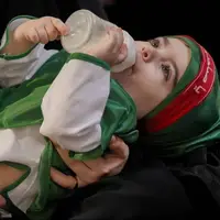 کودکان مشهدی با طفل شش ماهه امام حسین (ع)همنوا شدند