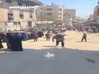 تصاویری از توزیع آرد در میان اهالی شهر غزه