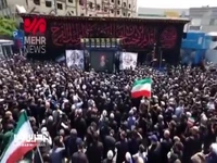 آغاز مراسم تشییع پیکر ۱۵ شهید جنایت رژیم صهیونیستی در مشهد