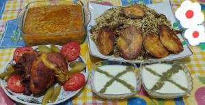 از شما/ناهارآدینه مون،باقله پلو،سوپ جو،وتیکه های مرغ سرخ شده😋..